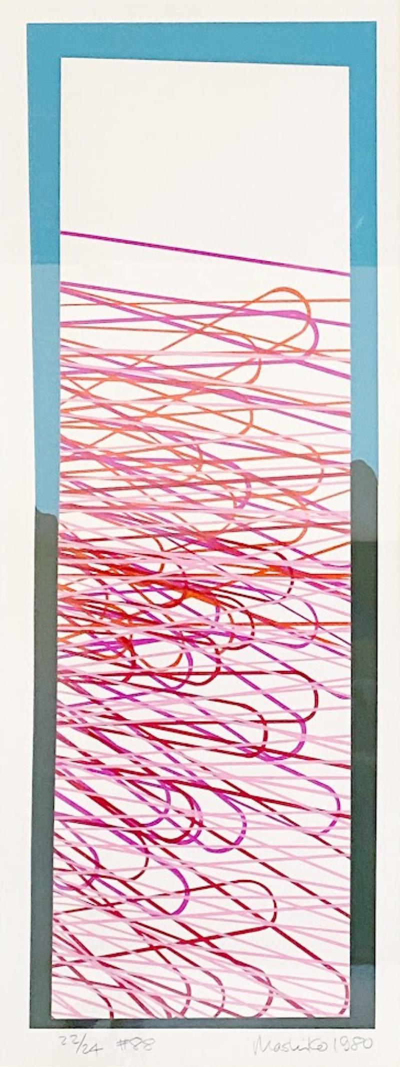 Mashiko Japanese Abstract Expressionist Serigraph Titled 88