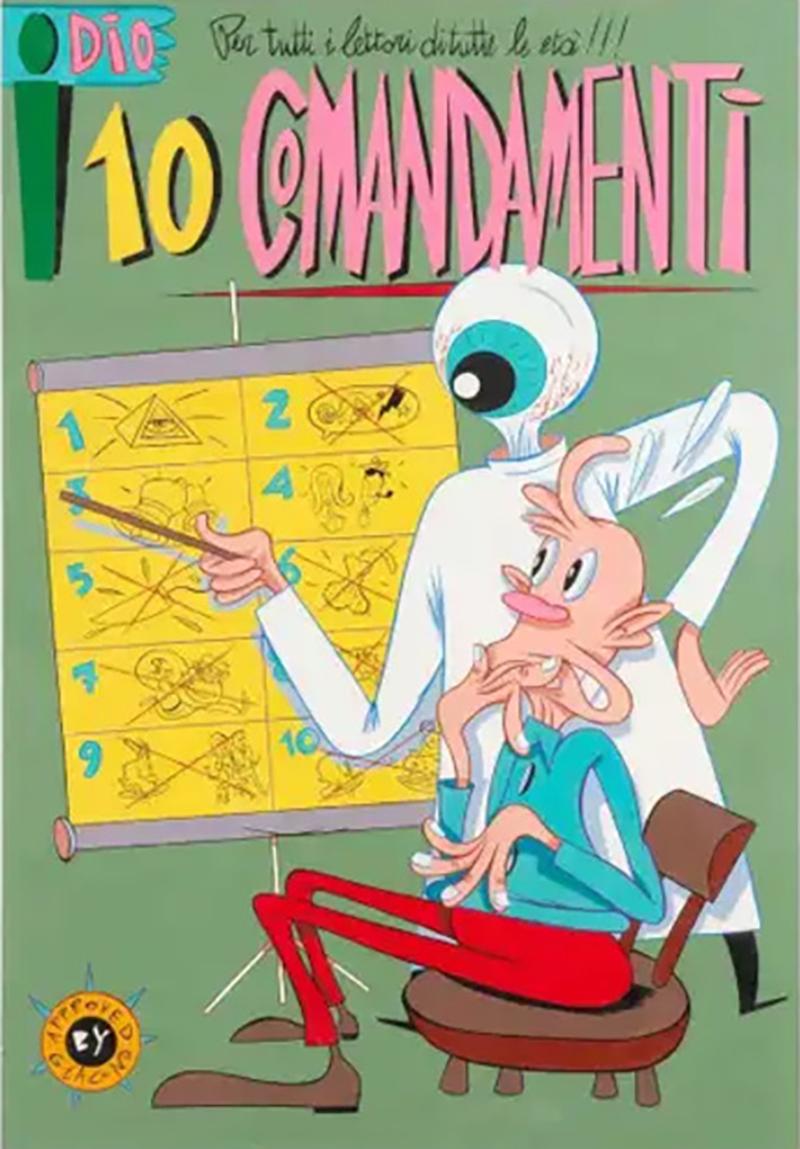 Massimo Giacon 10 Commandments by Massimo Giacon Italy 1997 Acrylic on Wood in