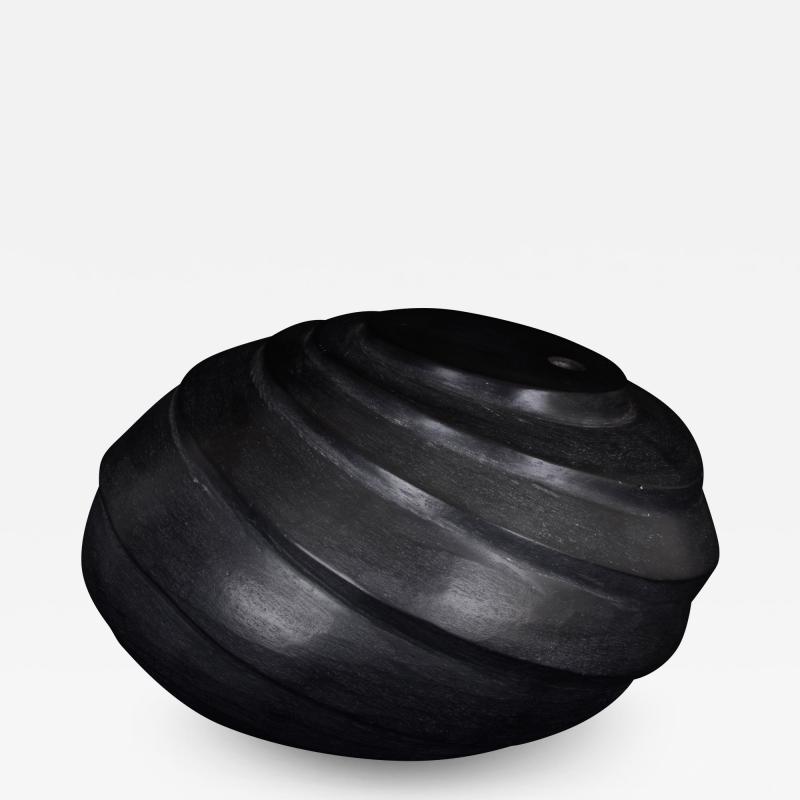 Massimo Micheluzzi Carved Black Vase