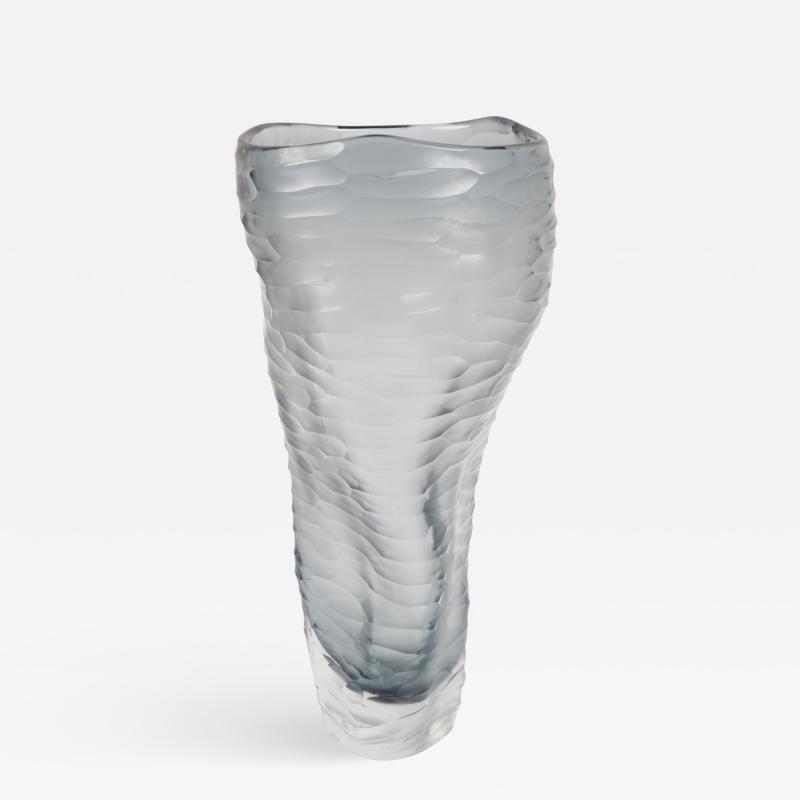 Massimo Micheluzzi Carved Grey Vase