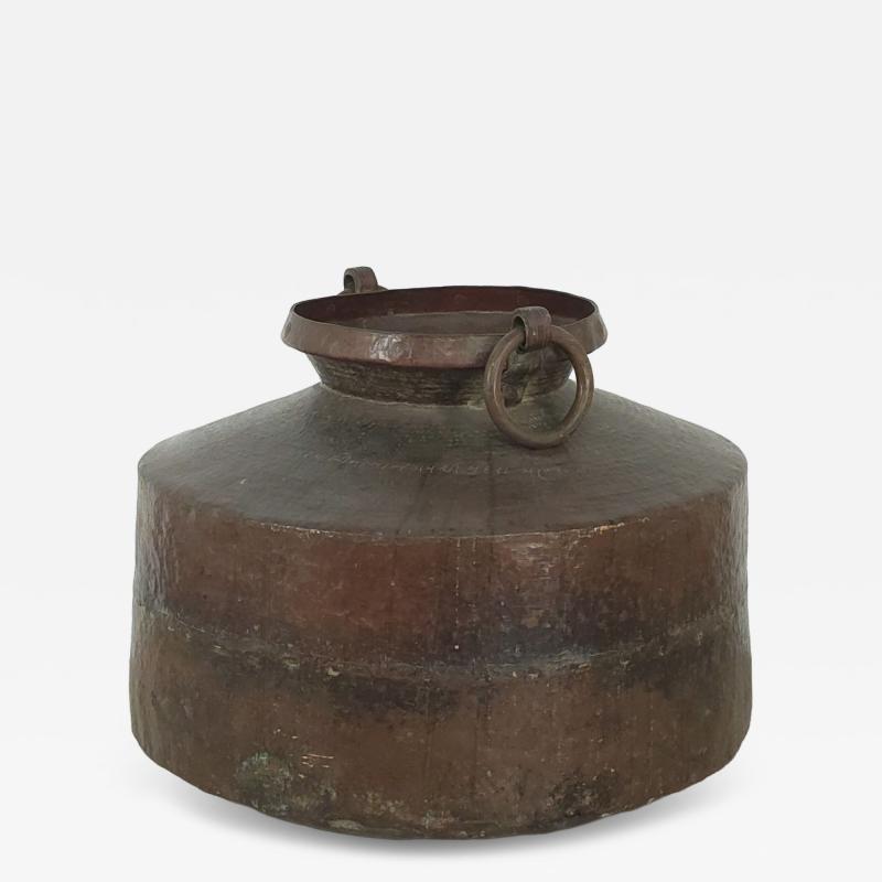Massive Antique Copper Cooking Pot India circa 1880