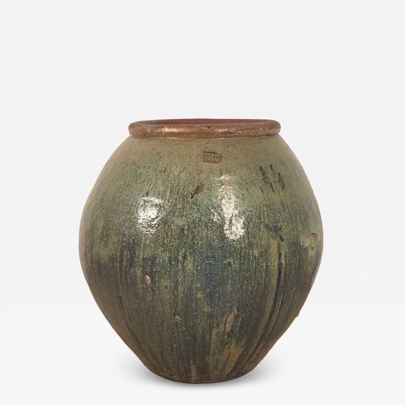 Massive Celadon Glazed Chinese Pot