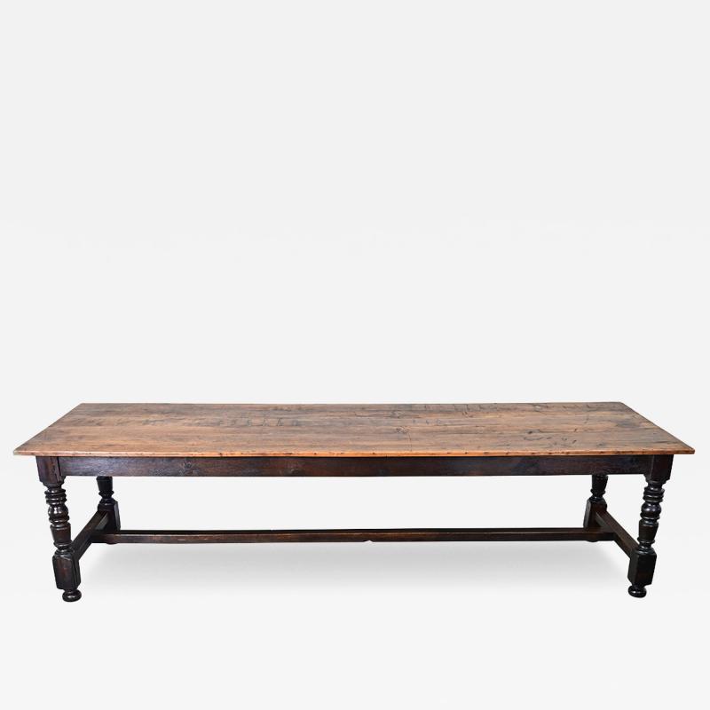 Massive French 1930 s Applewood Farm Table