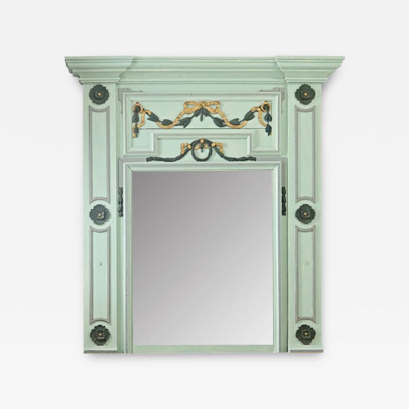 Massive French 19th Century Trumeau with new Mirror Plate