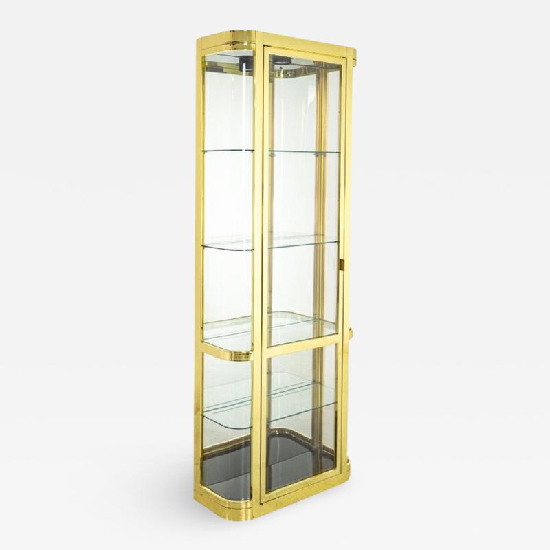 Mastercraft Mid Century Brass and Glass Cabinet