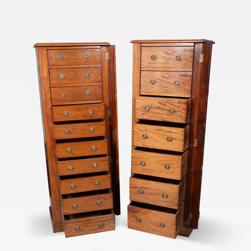 Matched Pair Of Regency Mahogany Wellington Chests