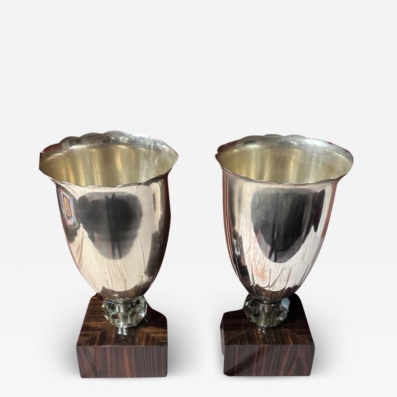 Matching Pair of French Art Deco Torchiere Tabletop Floor Lamp
