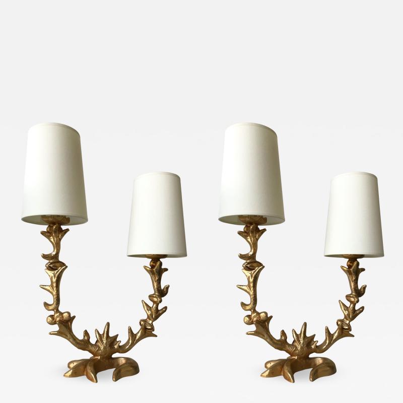 Mathias Fondica Pair of Lamps by Mathias for Fondica France 1995