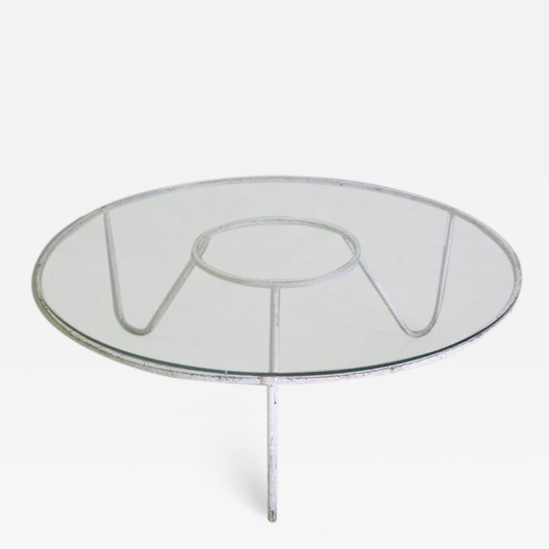 Mathieu Mat got Large French Minimalist Iron Coffee Table in the Style of Mathieu Mategot
