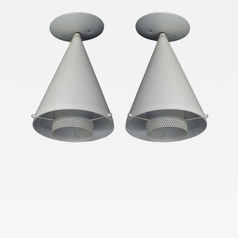 Mathieu Mat got Pair of French 1950 Ceiling Fixtures in Manner of Mategot