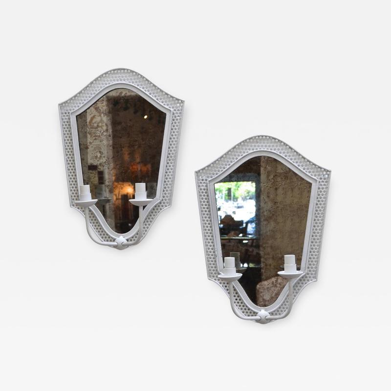 Mathieu Mat got Pair of Sconces with Oxidized Mirror