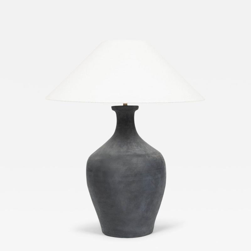 Matte Black Storage Jar Lamp