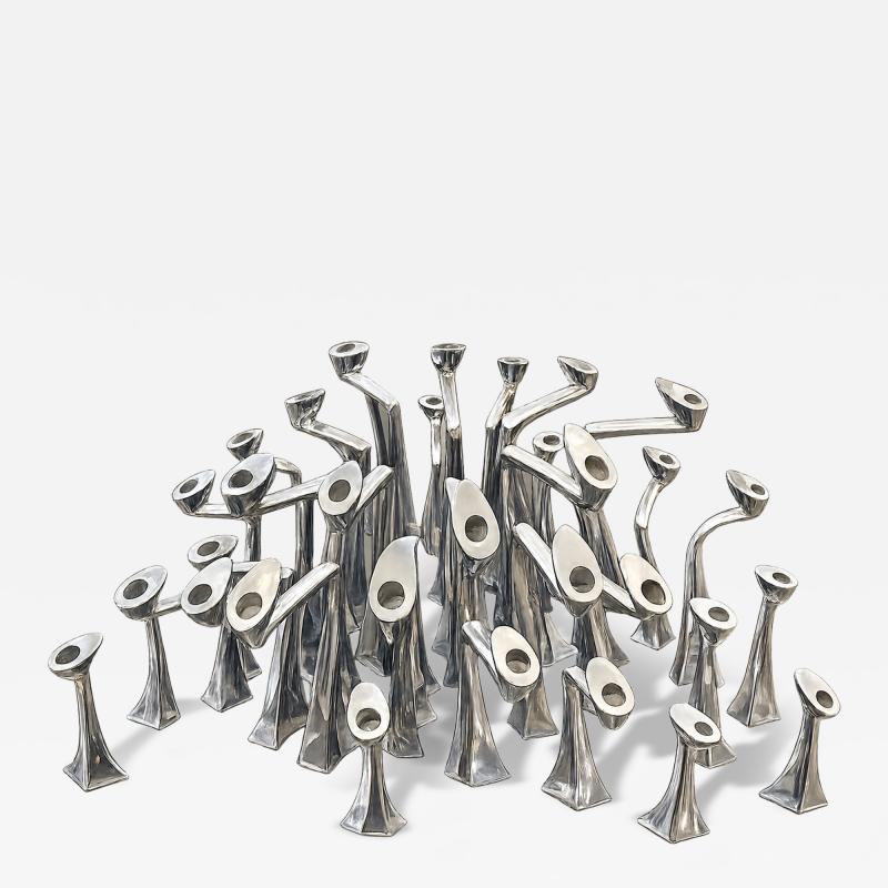 Matthew Hilton Rare set of 25 candelsticks by Matthew Hilton
