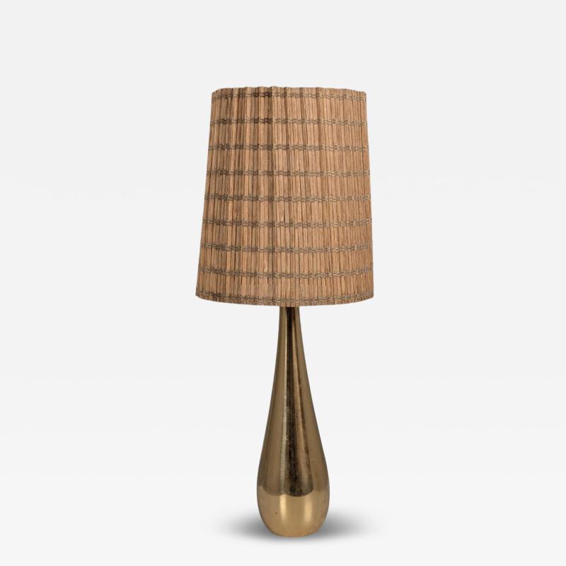 Mauri Almari Modernist Mauri Almari Cast Brass Drop Table Lamps Model 61046 Idman 1950s