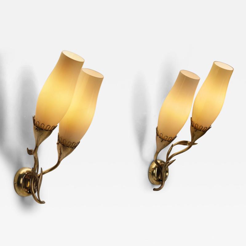 Mauri Almari Pair of Mauri Almari 71020 Wall Lights for Idman Finland 1950s