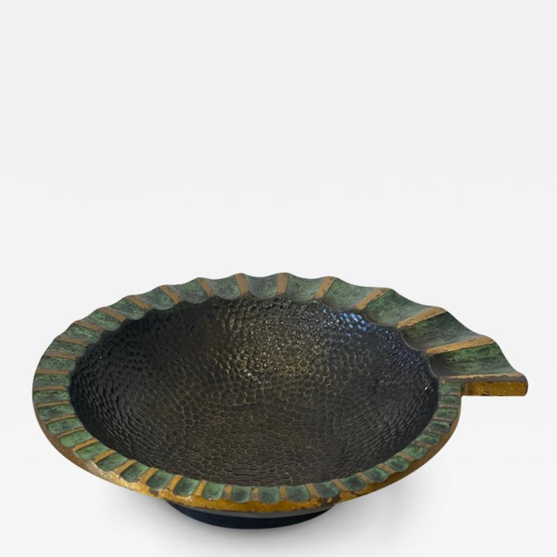 Maurice Ascalon Pal Bell Nautilus dish catchall in bronze by Maurice Ascalon