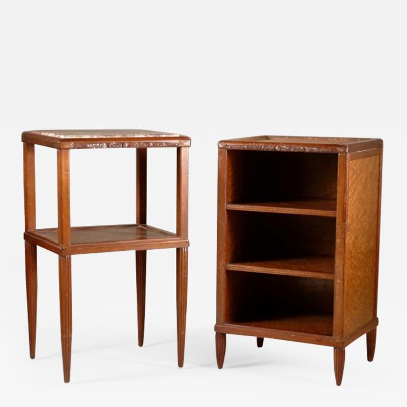 Maurice Dufr ne Maurice Dufrene Pair of Side Tables or Nightstands