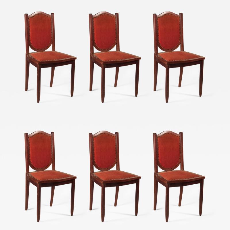 Maurice Dufr ne Maurice Dufrene Set of 6 Dining Chairs in Purple Heart