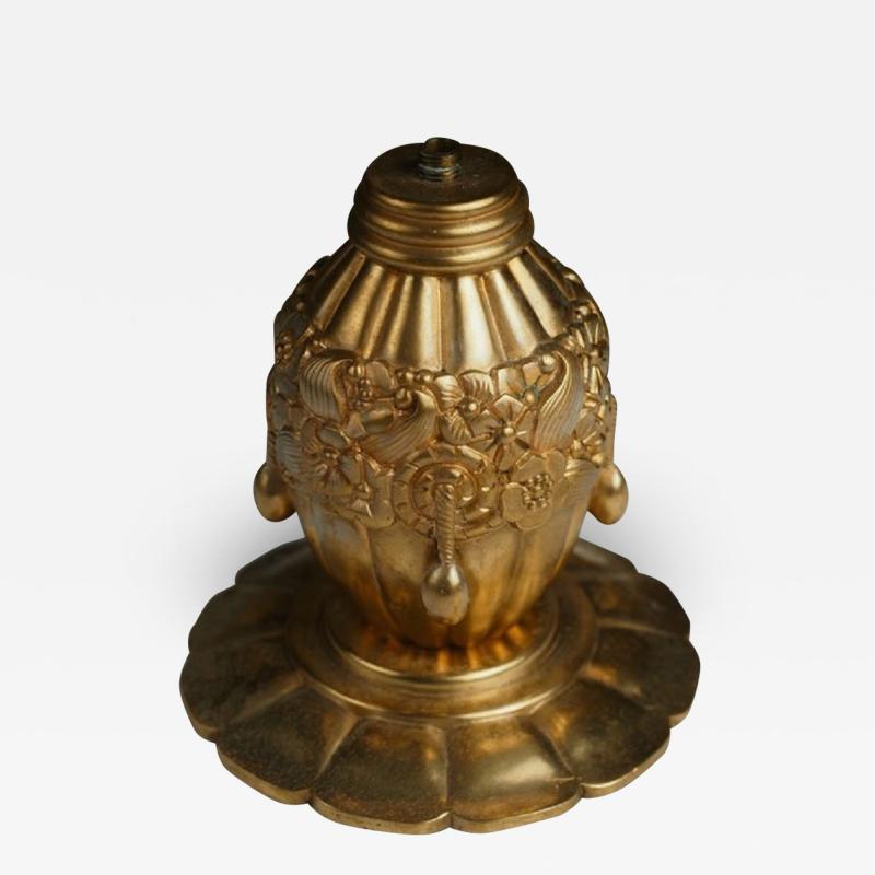 Maurice Dufr ne Maurice Dufrene Small Gilt Bronze Lamp