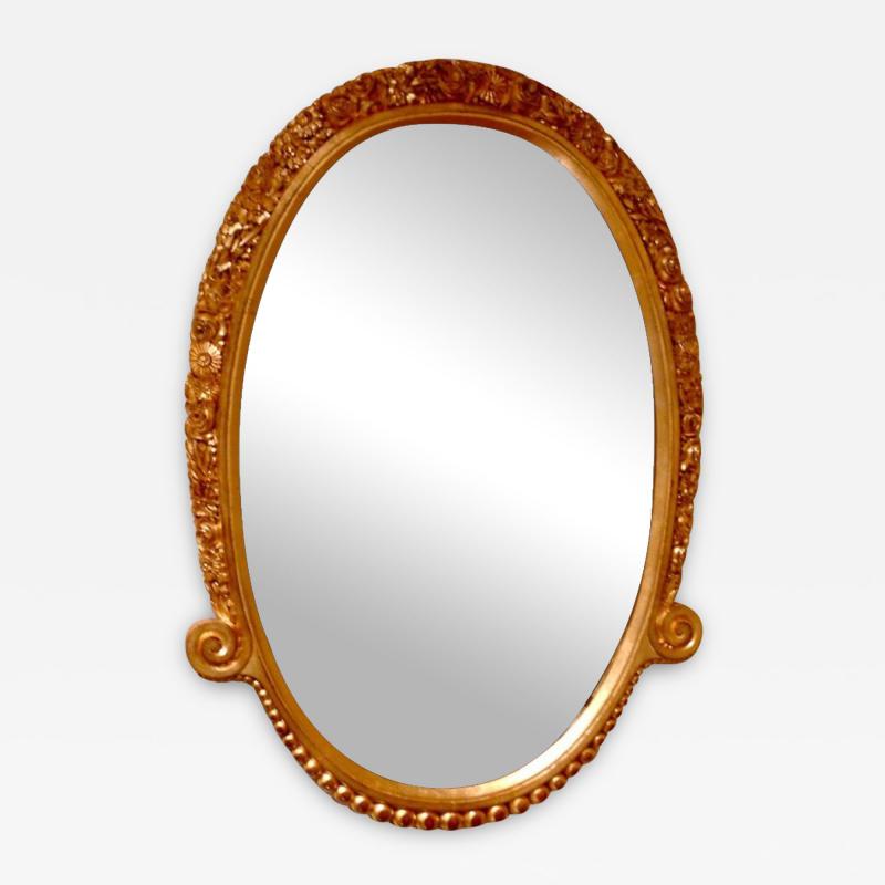 Maurice Dufr ne Maurice Dufrene sculpted and gilt wood mirror