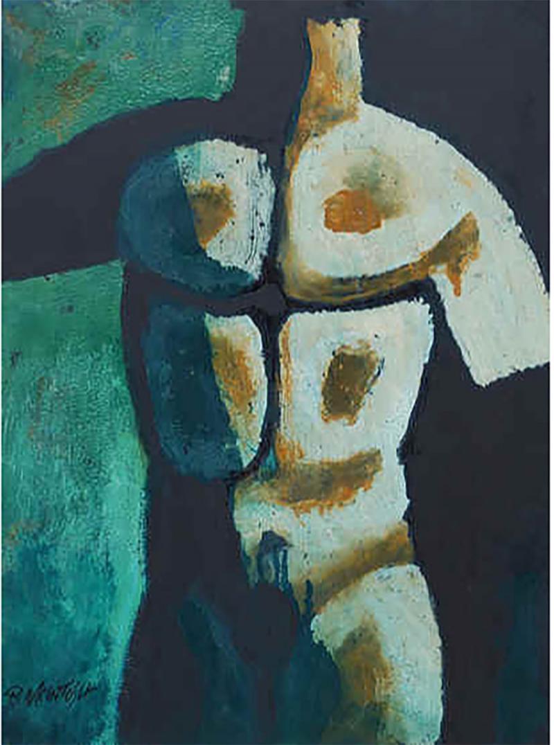 Maurice Green Male Nude in Green 