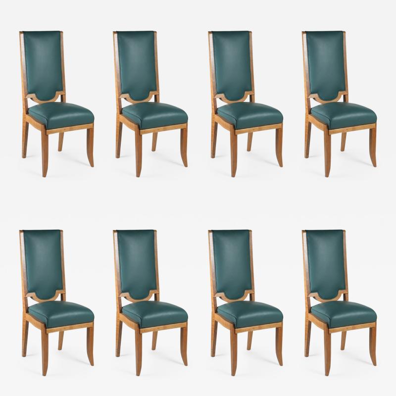 Maurice Jallot Maurice Jallot Set of Eight Dining Chairs