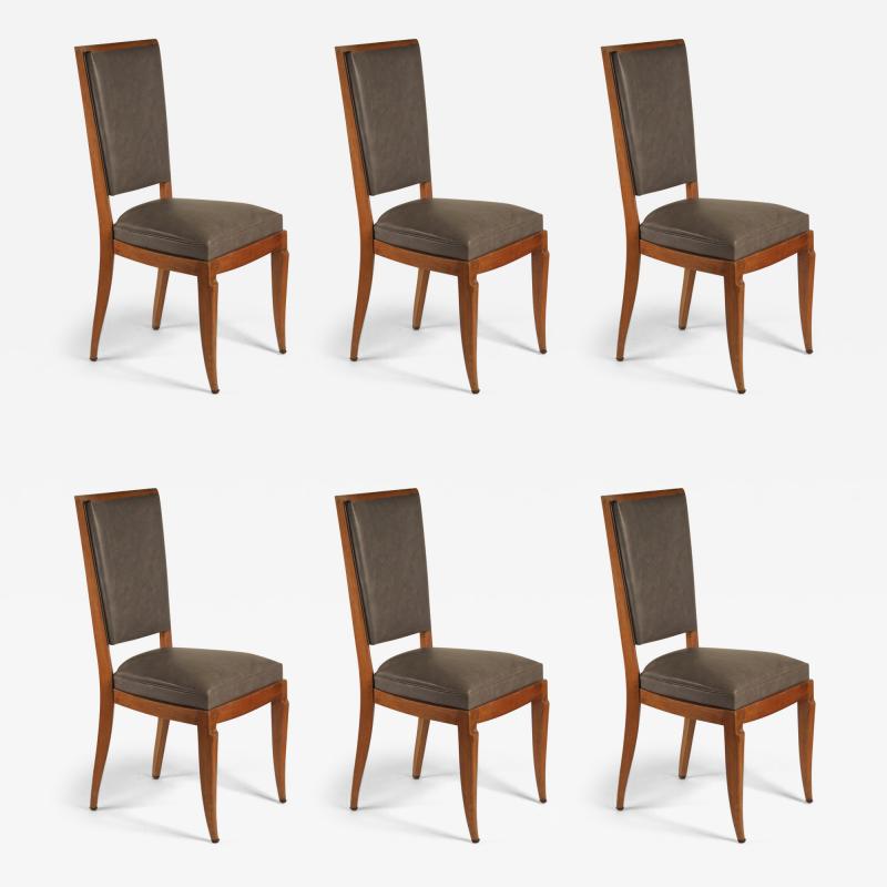 Maurice Jallot Maurice Jallot set of 6 dining chairs in beech
