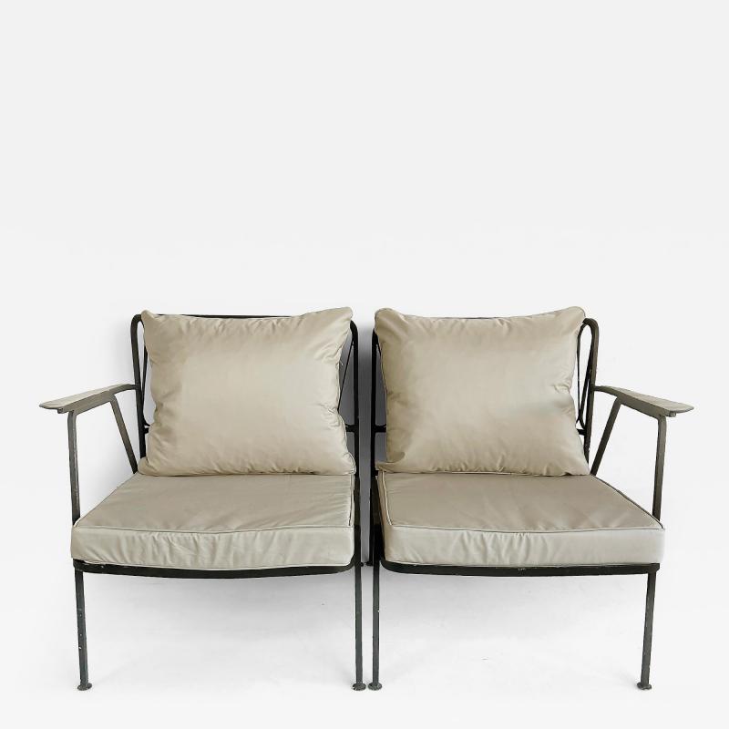 Maurizio Tempestini Maurizio Tempestini Salterini Ribbon Back Wrought Iron Settee with New Cushions