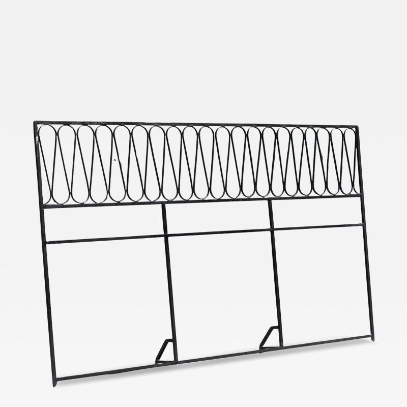 Maurizio Tempestini Maurizio Tempestini for Salterini Queen Size Wrought Iron Ribbon Headboard