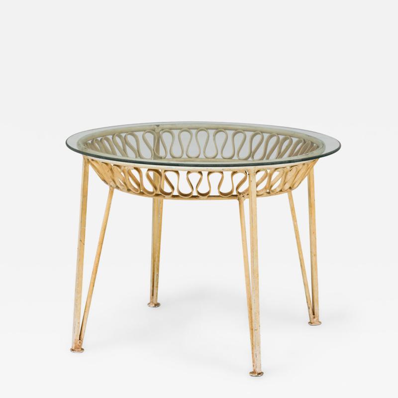Maurizio Tempestini Maurizio Tempestini for Salterini White Metal Ribbon Occasional Table