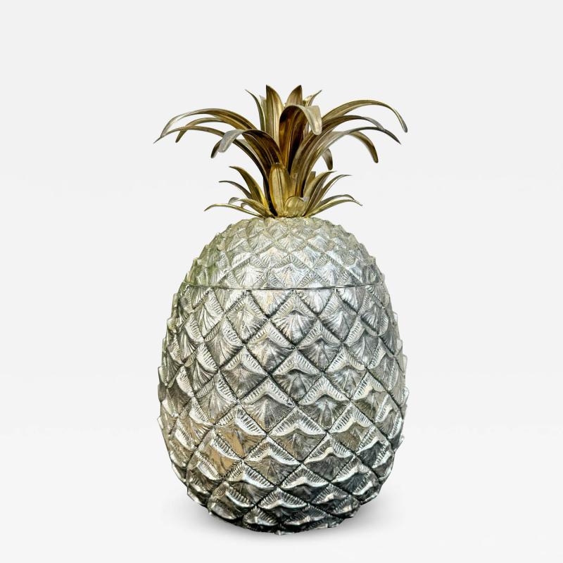 Mauro Manetti Enormous Mauro Manetti Silver and Gilt Pineapple Champagne Bucket