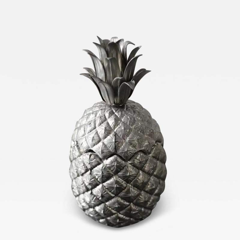 Mauro Manetti Pewter Ice Bucket Pineapple By Mauro Manetti For Fonderia D arte Firenze 1960s