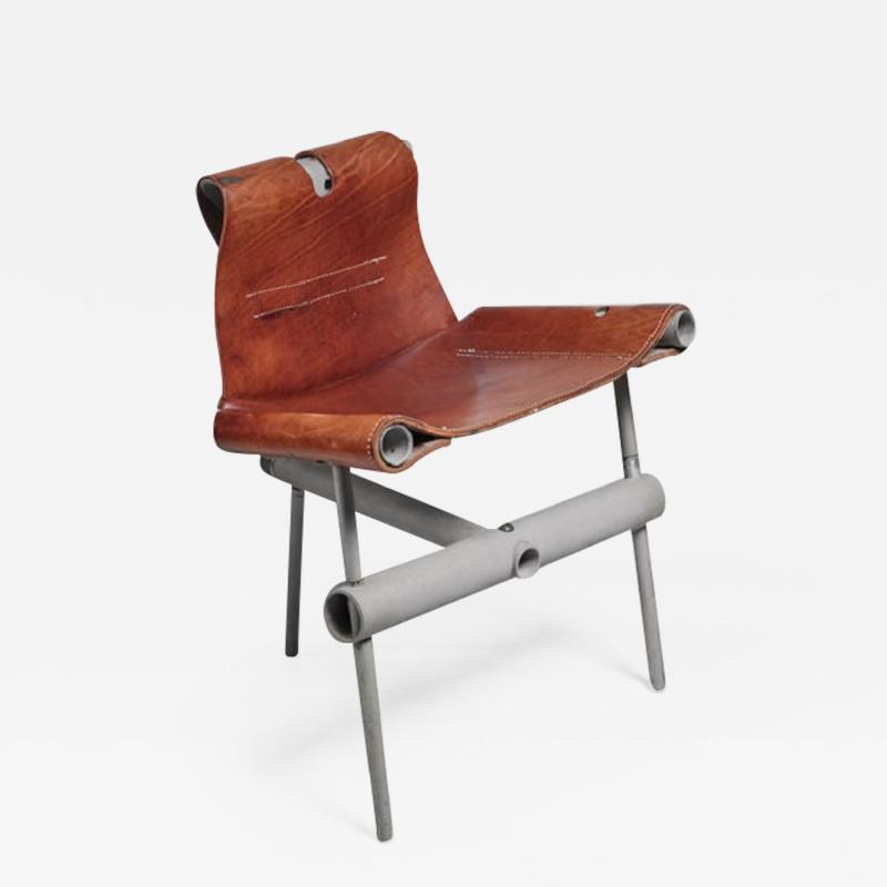 Max Gottschalk Max Gottschalk prototype leather sling chair USA 1960s