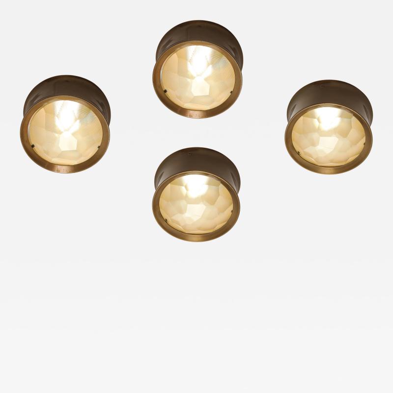 Max Ingrand Gem Cut Crystal Wall or Ceiling Lights Model 2319 by Max Ingrand