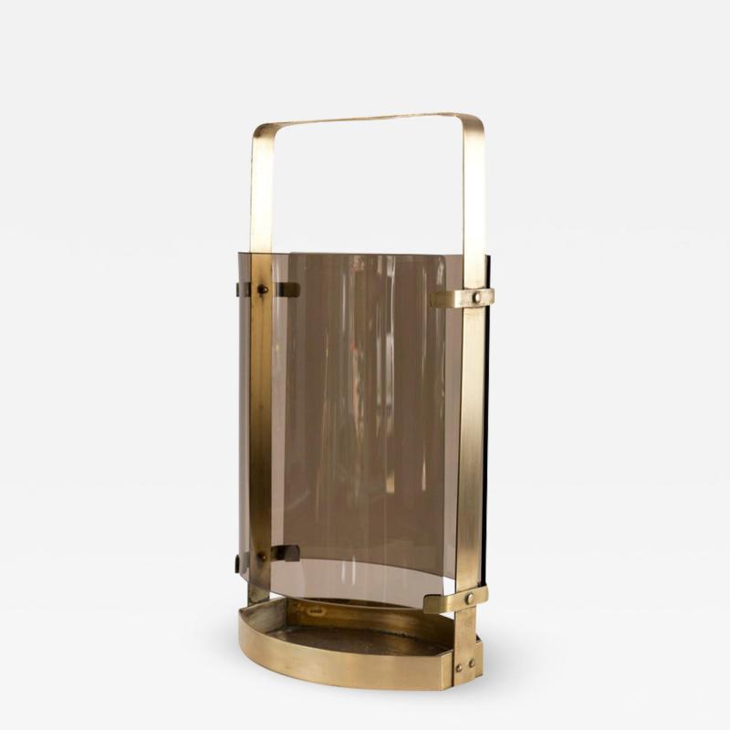 Max Ingrand Italian Mid Century Curved Glass Umbrella Stand By Max Ingrand For Fontana Arte