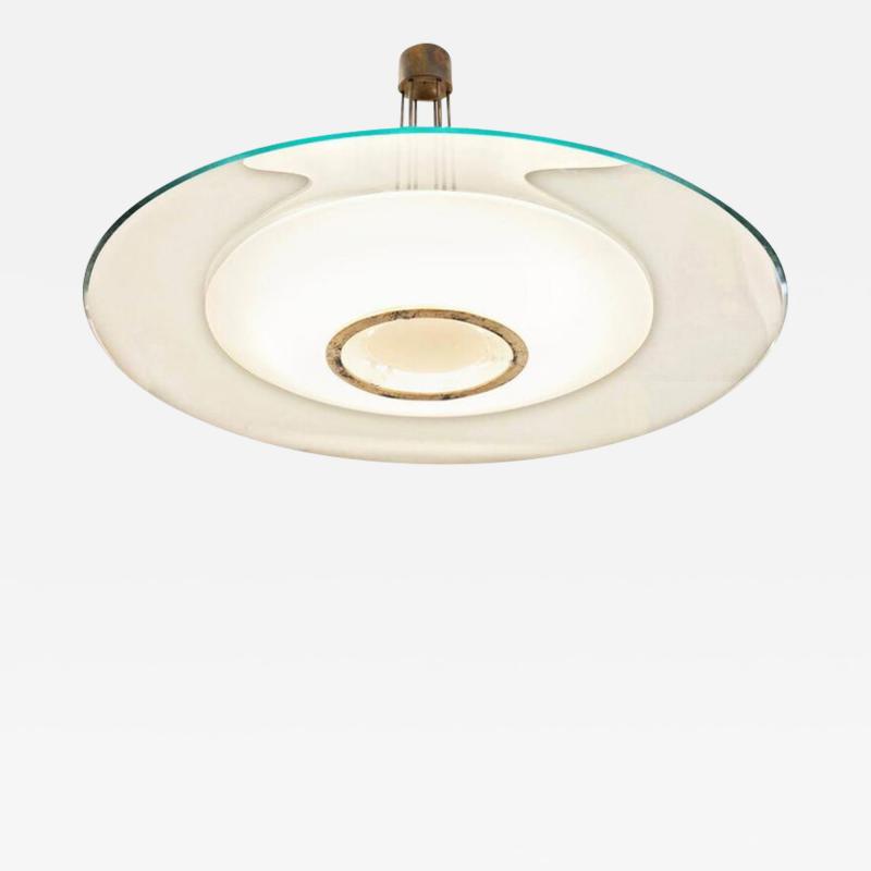 Max Ingrand Large Fontana Arte Ceiling Light by Max Ingrand