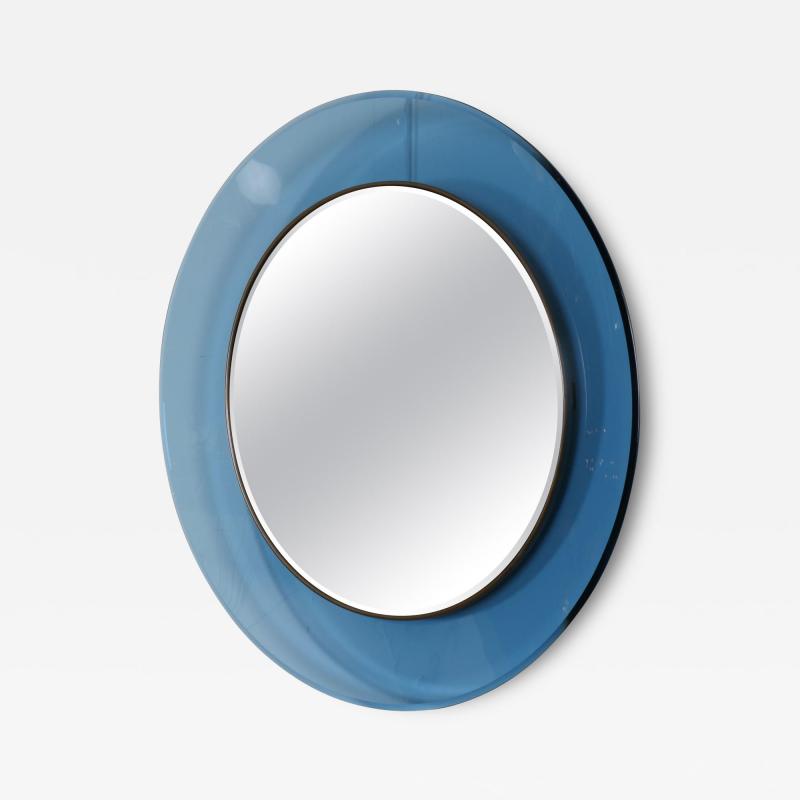 Max Ingrand Max Ingrand Fontana Arte circular mirror blue concave glass