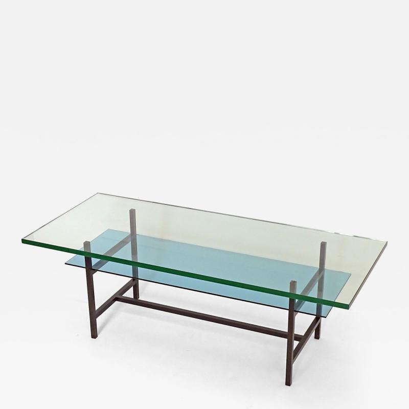 Max Ingrand Max Ingrand Minimalistic Two Tier Coffee Table for Fontana Arte Italy 1960s
