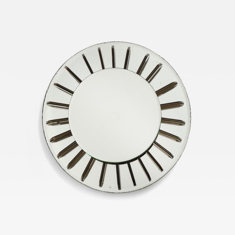 Max Ingrand Max Ingrand for Fontana Arte Circular Glass Wall Mirror circa 1955