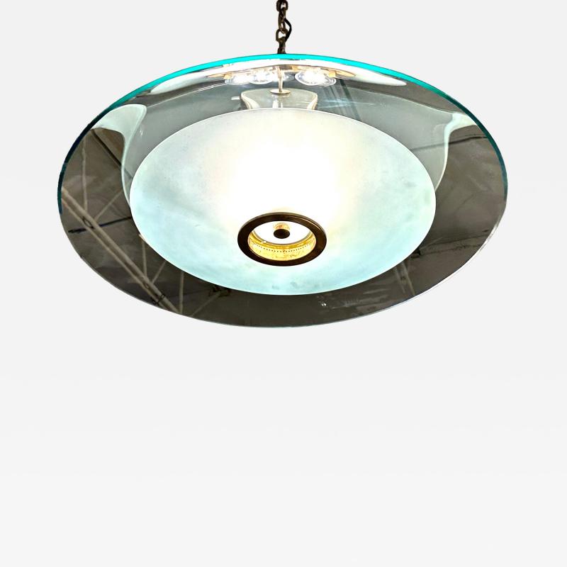 Max Ingrand Max Ingrand for Fontana Arte Rare Domed Flush Mount Ceiling Light