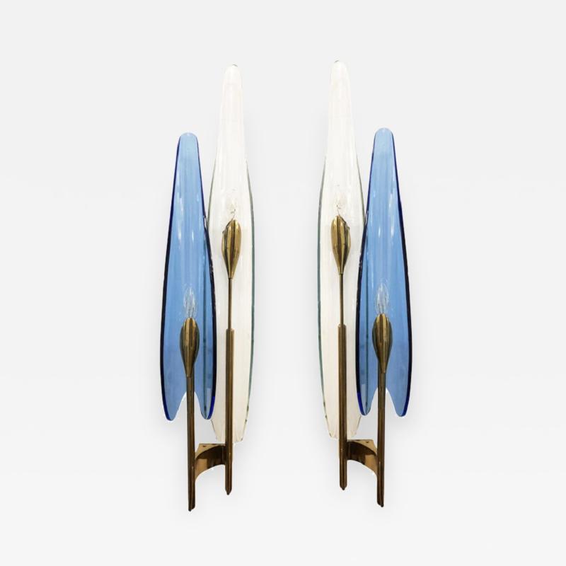 Max Ingrand Pair of Dalia Sconces by Max Ingrand for Fontana Arte