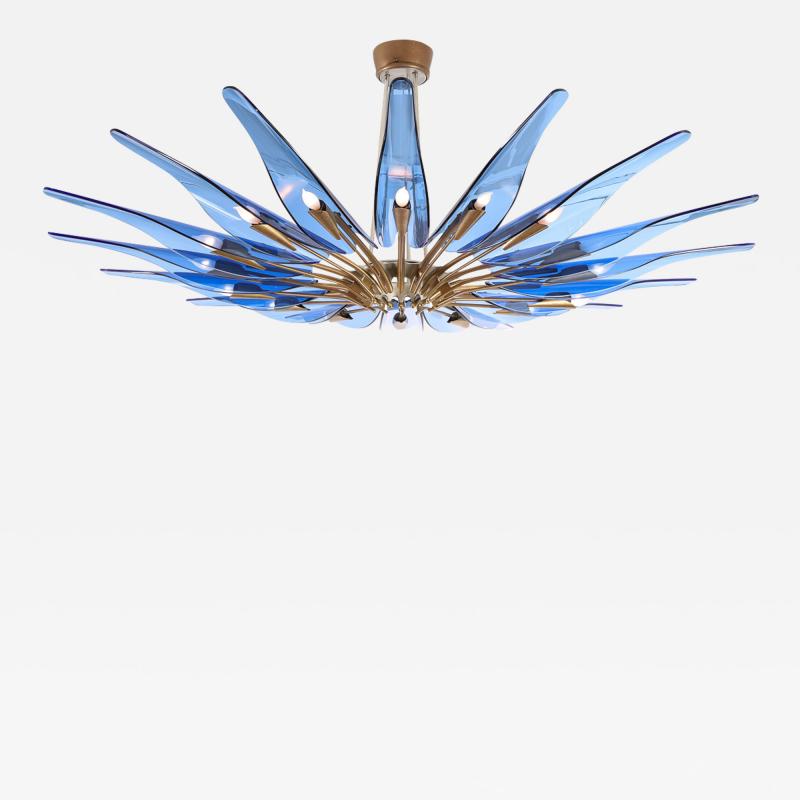 Max Ingrand Rare Dahlia Chandelier by Max Ingrand for Fontana Arte