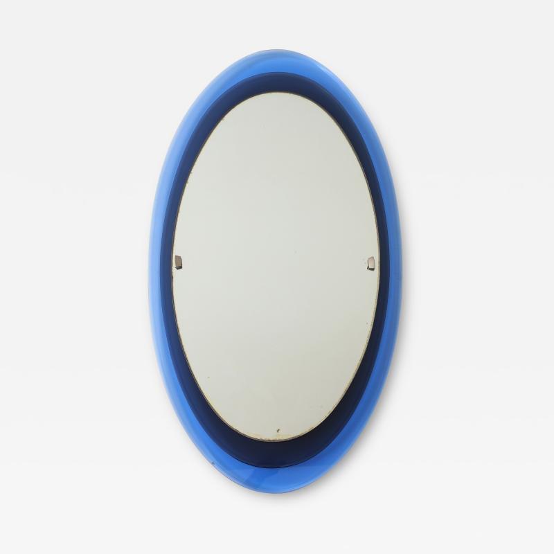 Max Ingrand Rare Oval Crystal Mirror Model 2046 by Max Ingrand