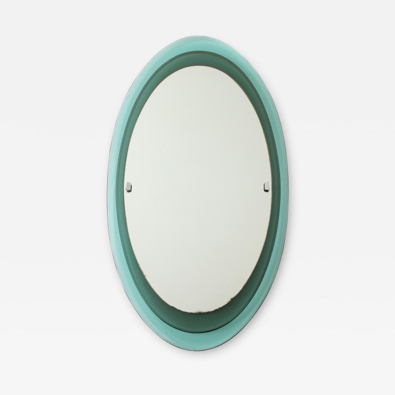 Max Ingrand Rare Oval Crystal Mirror Model 2046 by Max Ingrand