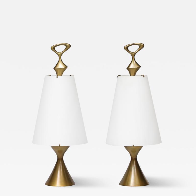 Max Ingrand Rare Pair of Table Lamps by Max Ingrand for Fontana Arte