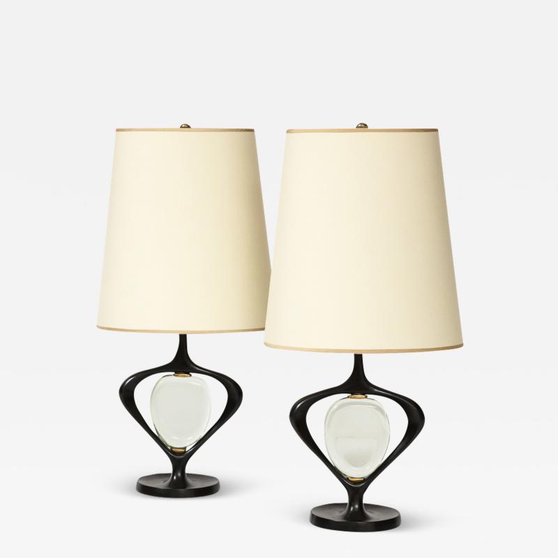 Max Ingrand Rare pair of Table Lamps by Max Ingrand for Fontana Arte