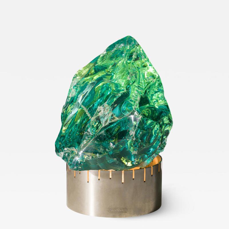 Max Ingrand Table Lamp by Max Ingrand Saint Gobain Production from the 1960s