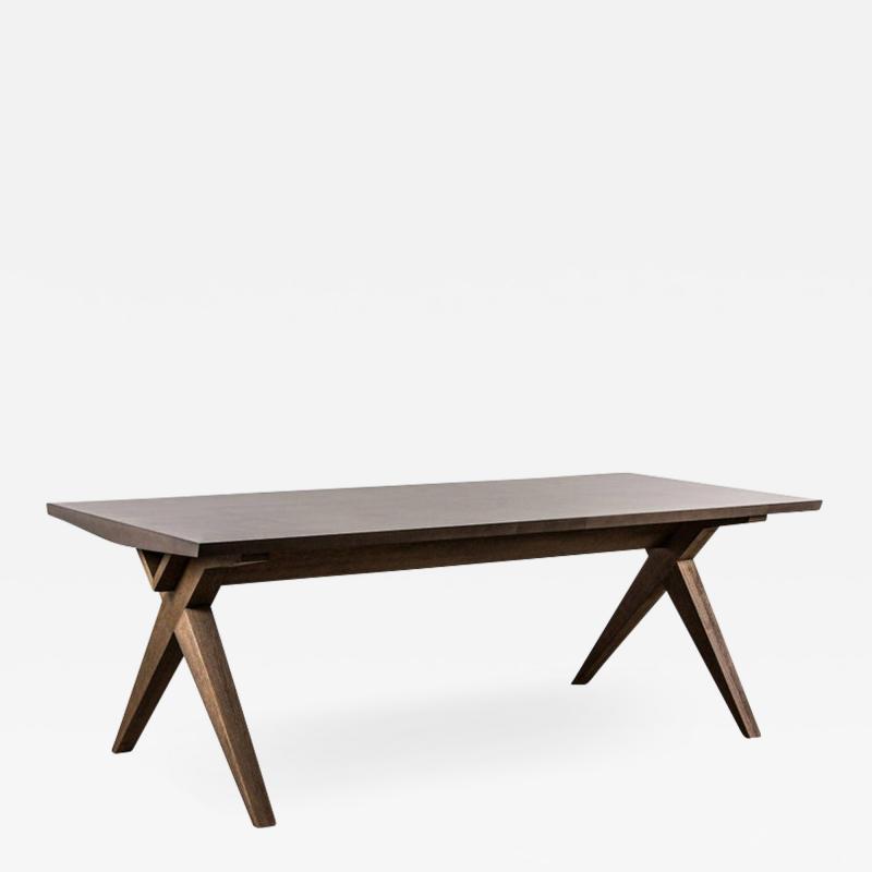 Maxime Old Apparat Dining Table in Satine Sycamore and Brushed Oak