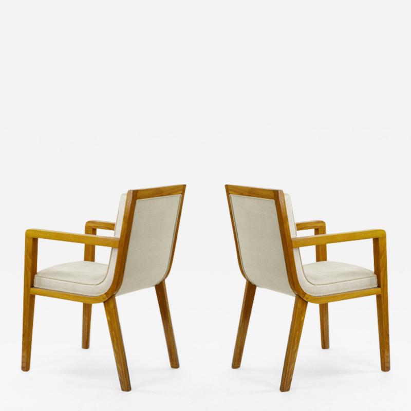 Maxime Old Maxime Old pair of refined oak arm chairs