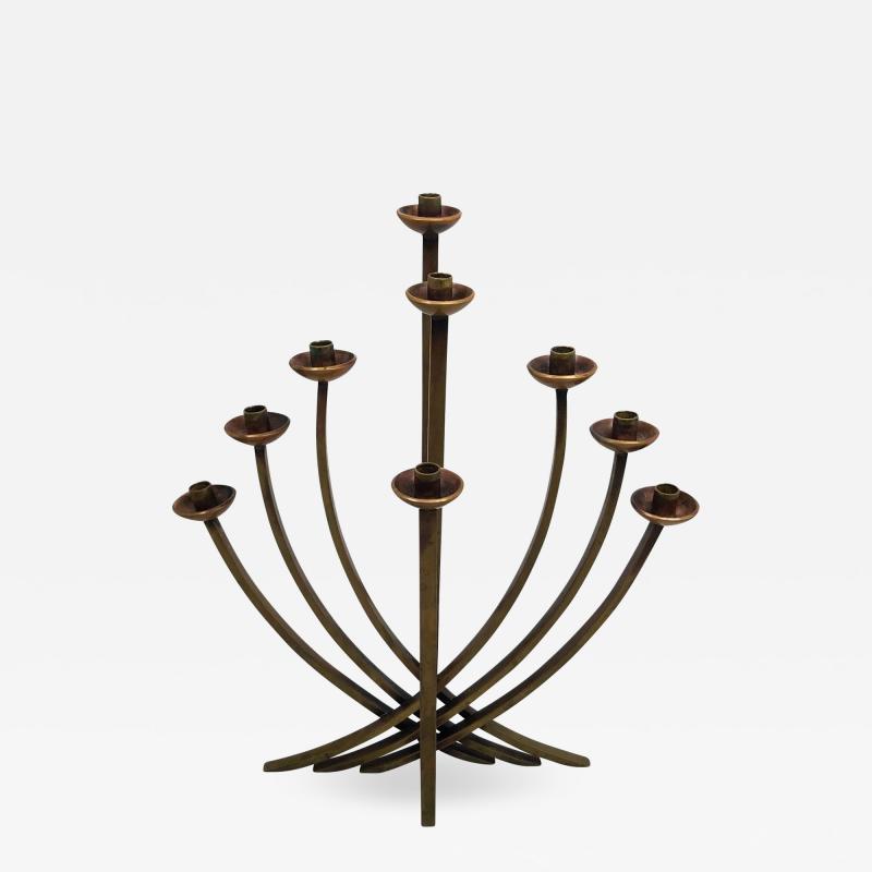 Maxwell Chayat Maxwell Chayat Rare Mid Century Modernist Menorah